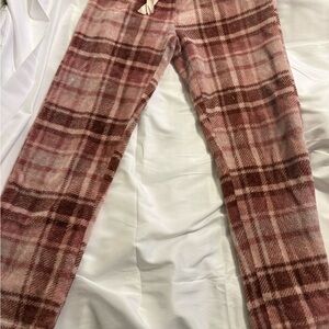 Cozy Plaid Pink Pajama Pants